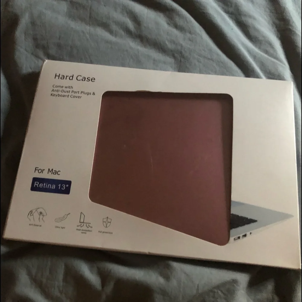 MacBook retina 13’ pink hard case only new open box